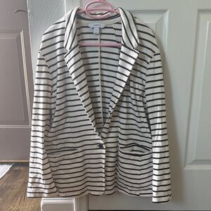 Old Navy Black and White Striped Blazer